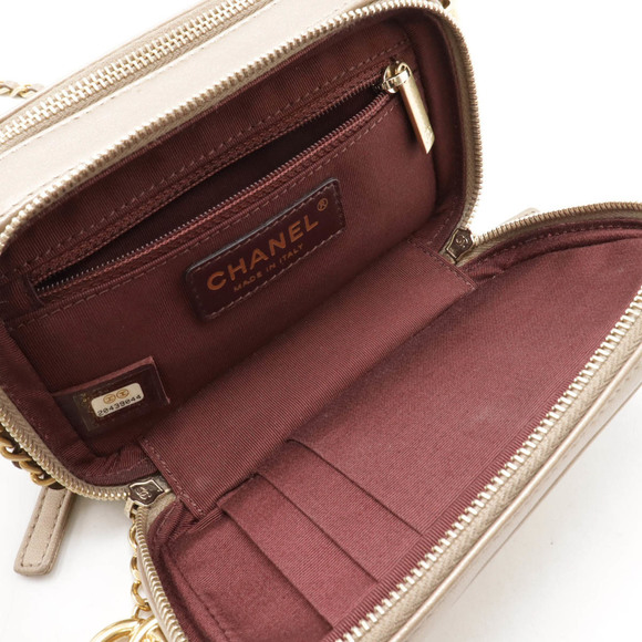 Chanel Coco Mark Camera Bag Quilted Leather Bronze - Picture 6 of 7